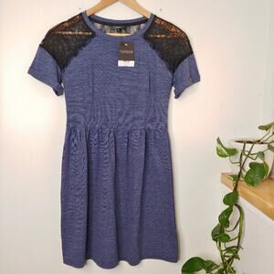 TOPSHOP Lace Shoulder Casual Dress, NWT